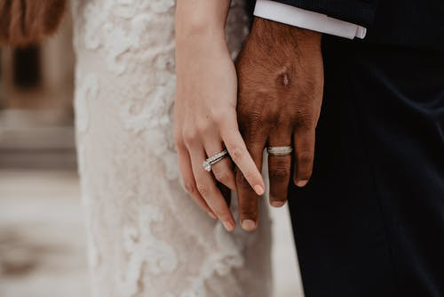 A Man and a woman holding hands