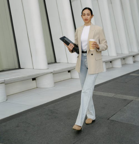 A professionally dressed woman