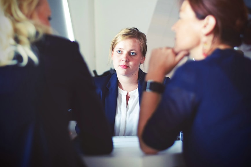 A lawyer listening to the clients