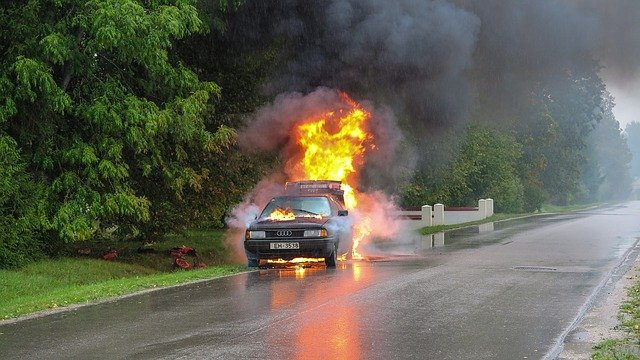 ar accident resulting in a fire