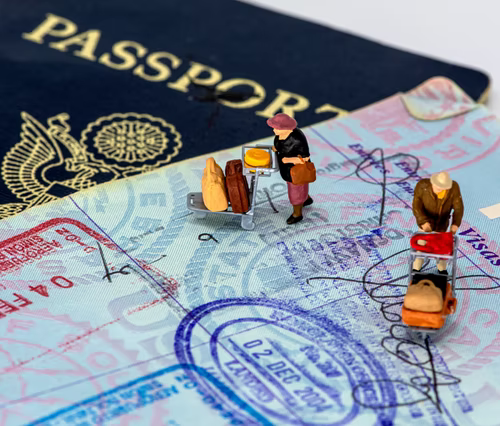 a passport with a visa