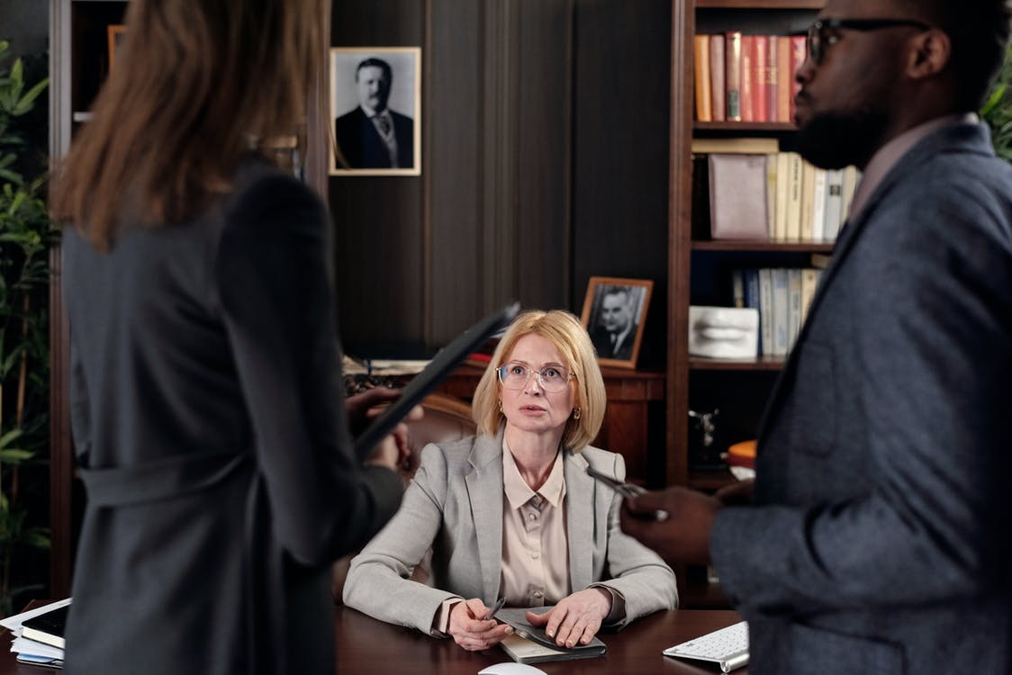 A professional family lawyer in an office