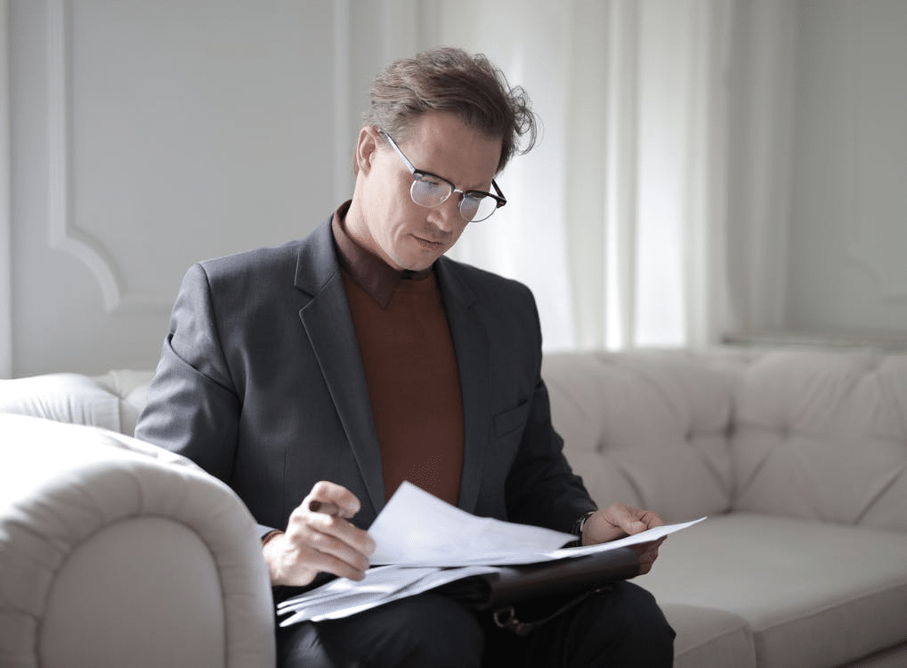 A legal representative reviewing an employment contract