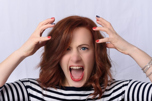 A frustrated woman