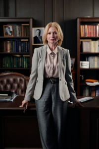 A professional family lawyer in an office