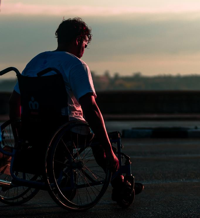 A person in a wheelchair