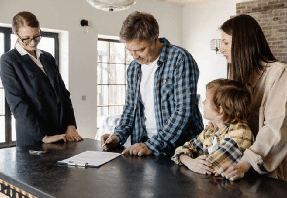 Man signing his will document