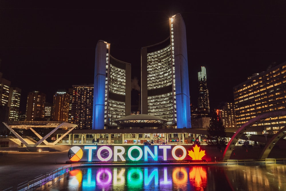a night view of Toronto