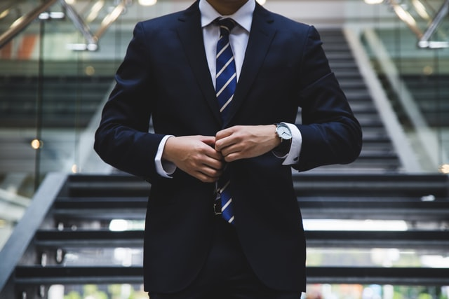  A lawyer in a suit
