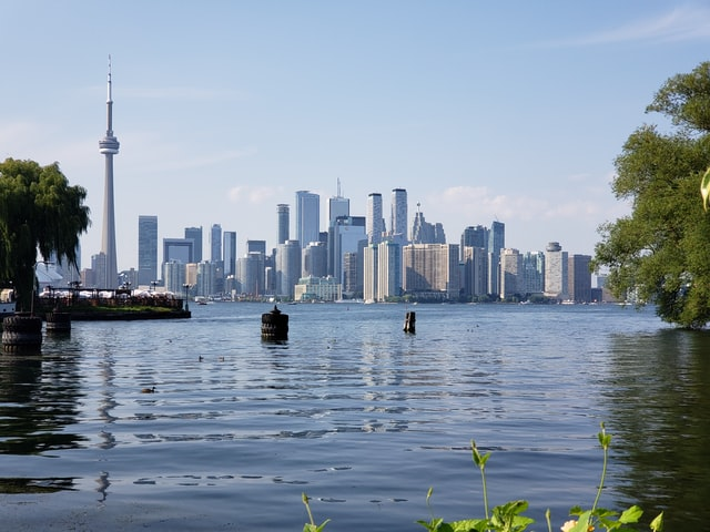 View of Canada from the other side of the sea