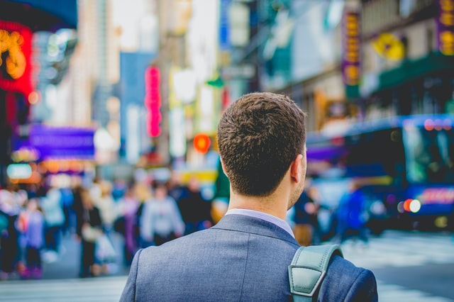 A person in the city 