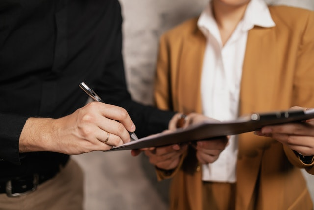 A parent signing a child custody agreement
