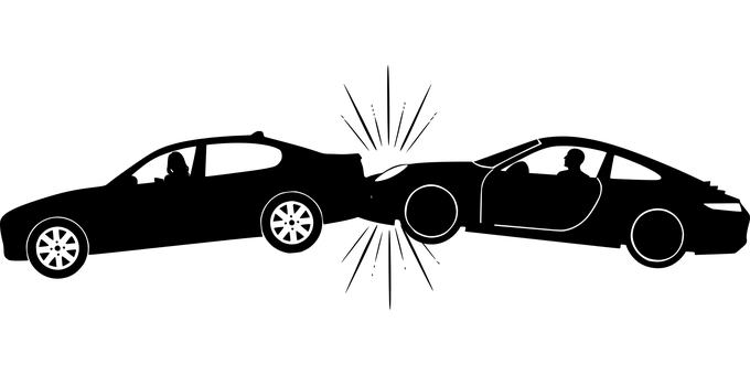 An illustration depicting a car accident
