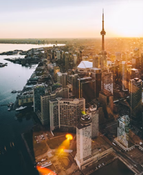 An aerial view of Toronto