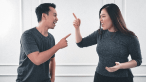 A couple arguing