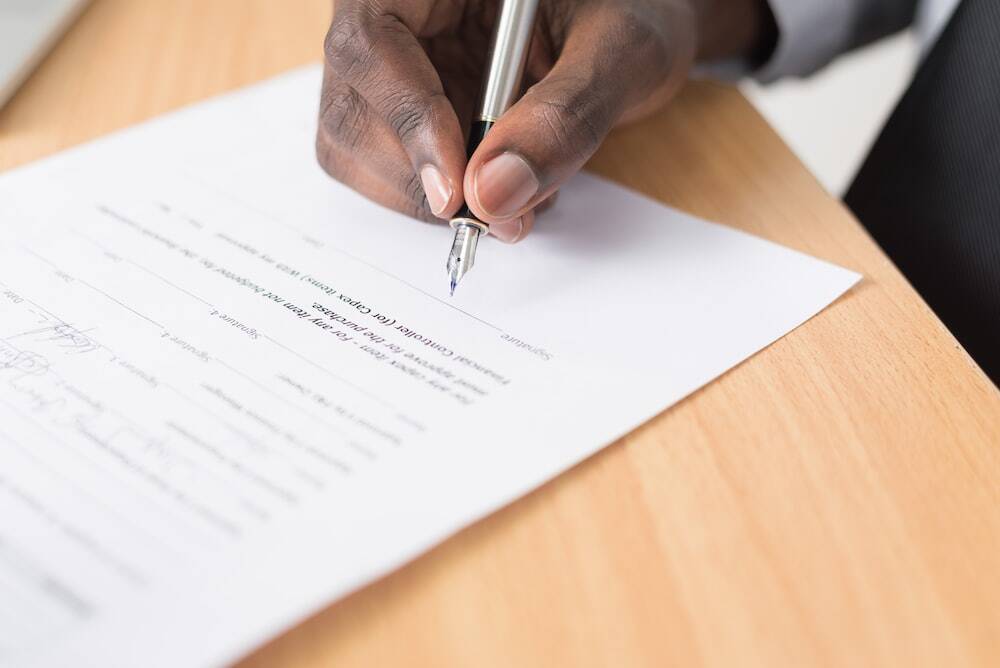 Person signing documents