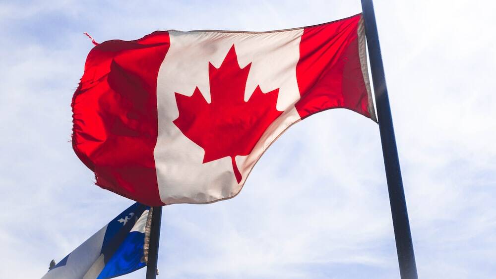 A picture of the Canadian flag