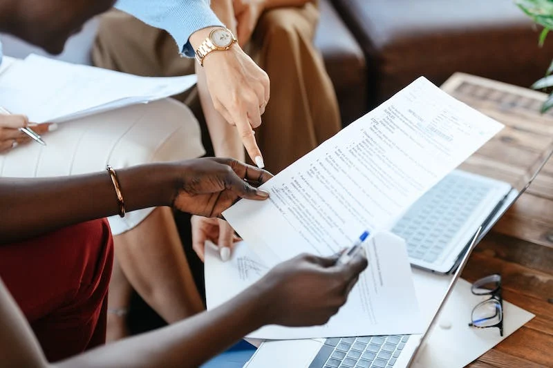 a family lawyer explaining a contract