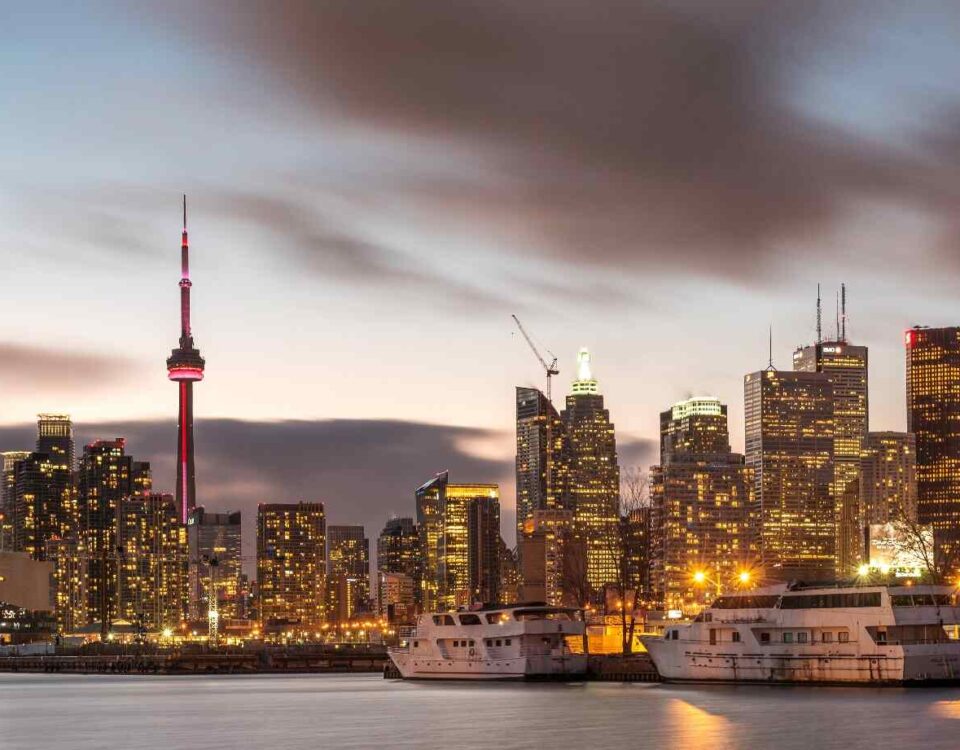 Nanda & Associate Lawyers Canada - Toronto City at night.